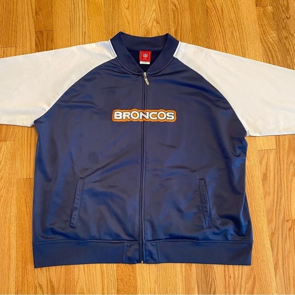 Denver Broncos NFL For Her Jacket Team Apparel Women's Full-Zip Track Bomber 2X - Picture 1 of 8